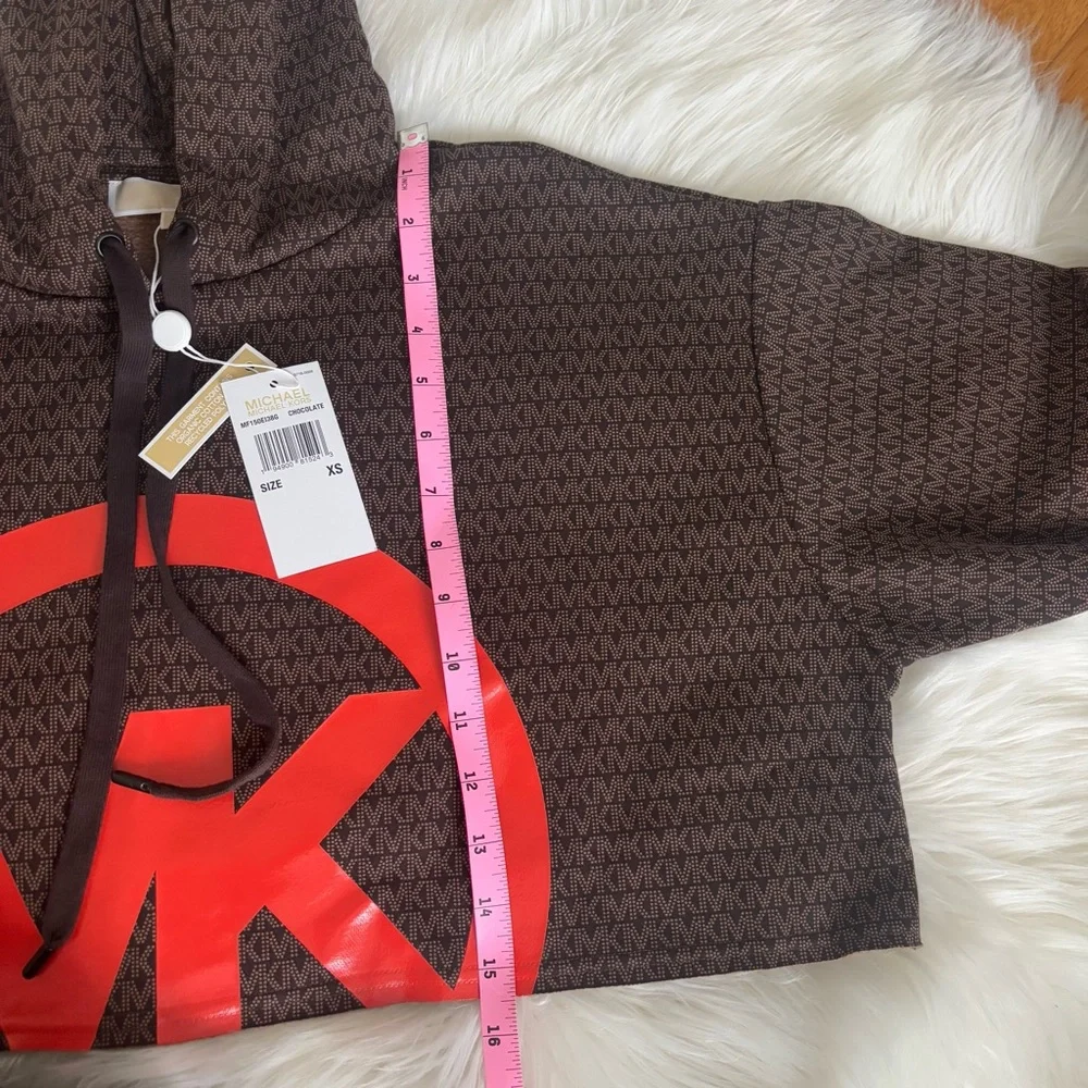 Michael Kors Mini Cropped Logo Hoodie - Picture 4 of 7